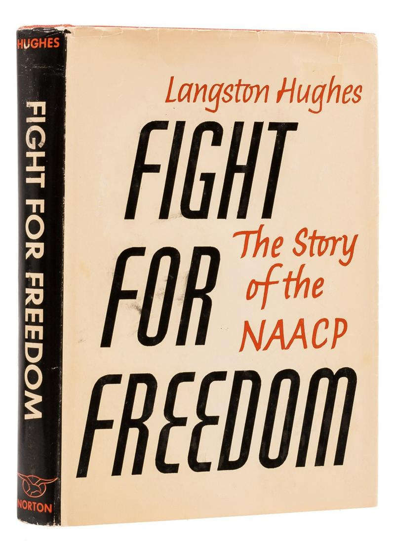 Hughes (Langston) Fight for Freedom: The Story of the NAACP, later printing, signed presentation (1 of 1)