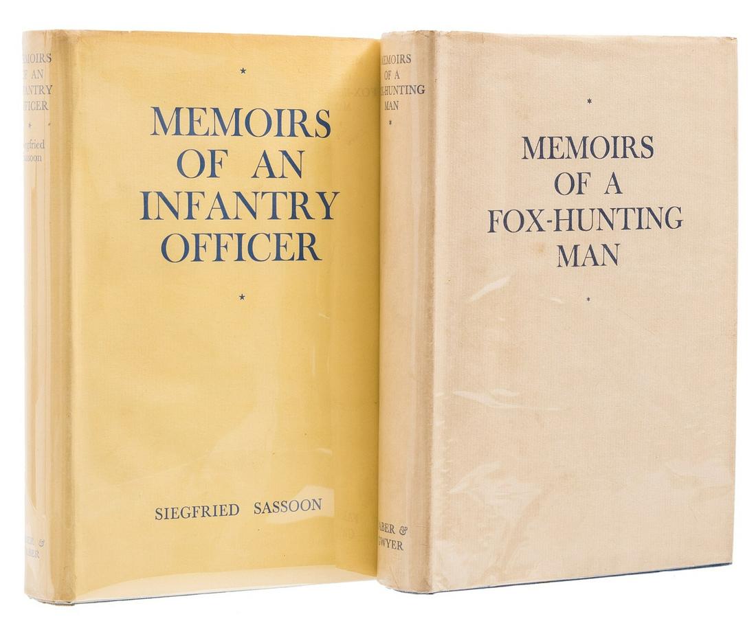 Sassoon (Siegfried) Memoirs of a Fox-Hunting Man, 1928; Memoirs on an Infantry Officer, 1930, first (1 of 1)