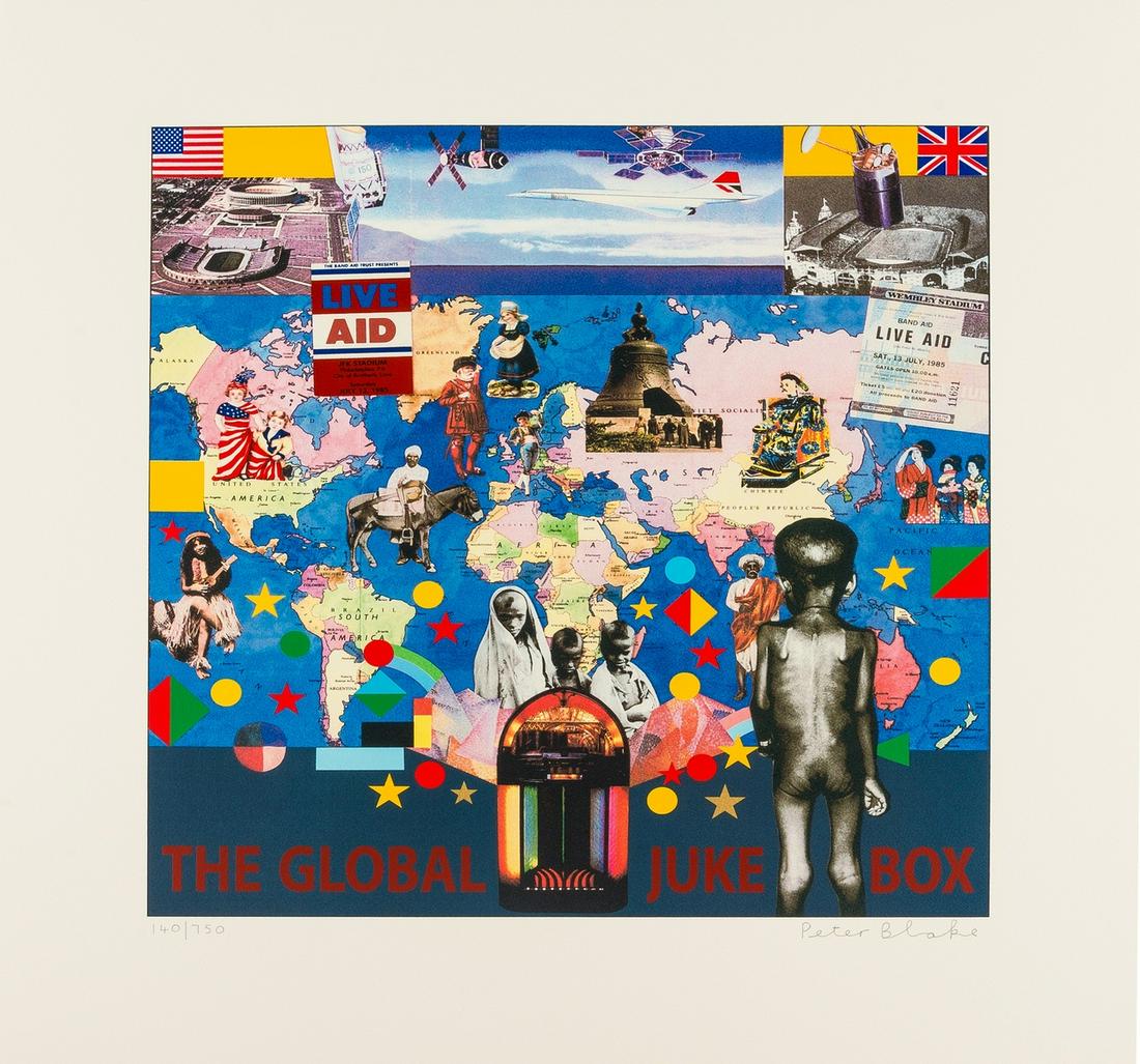 δ Sir Peter Blake (b.1932) Band Aid & Live Aid: δ Sir Peter Blake (b.1932)Band Aid & Live AidThe set of two screenprints in colours, 2004, each signed in pencil, Band Aid numbered from the edition of 500, Live Aid numbered from the edition of