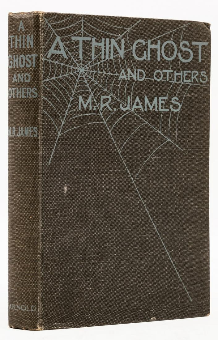 James (M.R.) A Thin Ghost and others, first edition, 1919.: NO RESERVE James (M.R.) A Thin Ghost and others, first edition, very light browning to endpapers, original pictorial cloth, slight bumping to spine tips and corners, light rubbing to extremities, a br