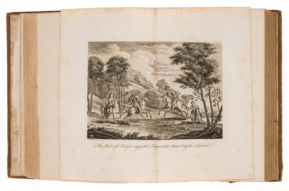Spenser (Edmund) The Faerie Queene... To which are now added a new Life of the Author, 3 vol., 1751.: Spenser (Edmund) The Faerie Queene... To which are now added a new Life of the Author, 3 vol., 32 double-page engraved plates by William Kent, occasional worming and light browning, some light offsett