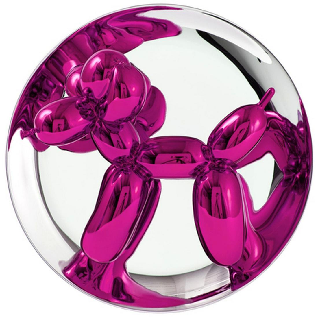 ** Jeff Koons (b.1955) Balloon Dog (Magenta): ** Jeff Koons (b.1955)Balloon Dog (Magenta)Limoges porcelain plate with chromatic coating, 2015, signed on label affixed verso, numbered from the edition of 2300, manufactured by Bernardaud, Limoges,
