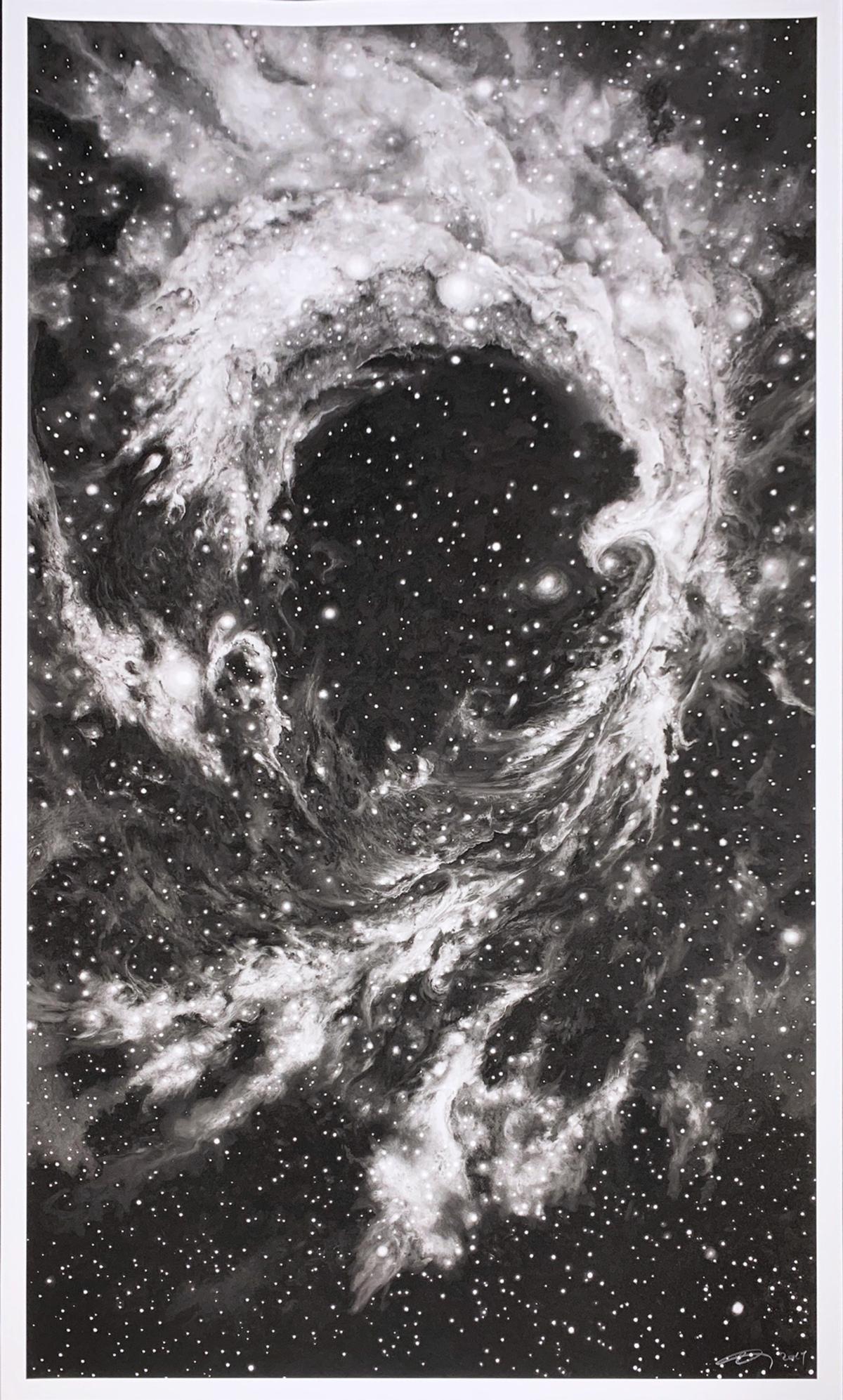 ** Robert Longo (b.1953) Rosette Nebula: ** Robert Longo (b.1953)Rosette NebulaArchival pigment print, 2014, signed and dated in pencil, numbered from the edition of 25, printed and published by Adamson Editions, Washington, on wove paper, w