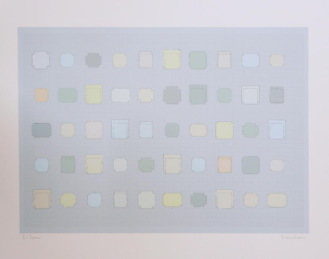** δ Rachel Whiteread (b.1963) 50 Spaces: ** Î´ Rachel Whiteread (b.1963)50 SpacesScreenprint in colours, 2021, signed and titled in pencil, numbered from the edition of 300, printed by Counter Studio, Margate, on Somerset wove paper, with