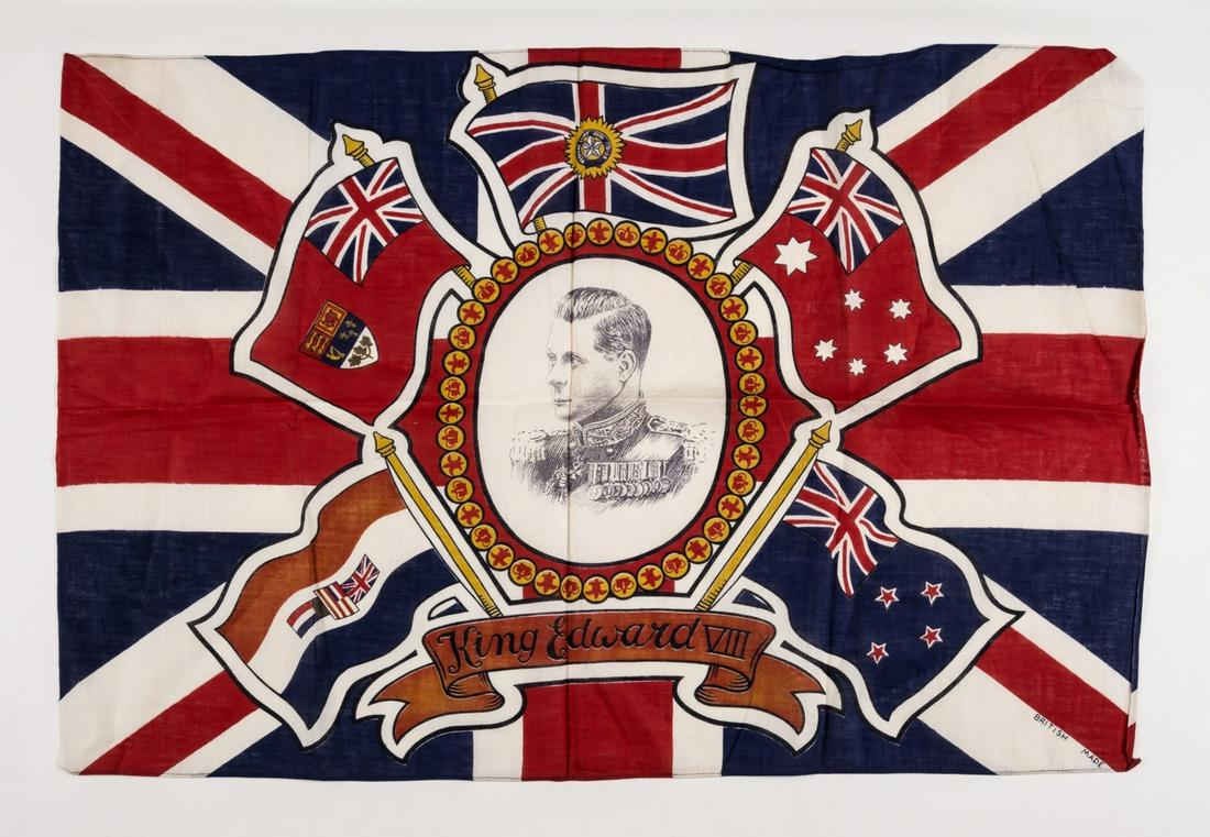 Edward VIII.- Souvenir flag commemorating the accession of Edward VIII with his portrait and the (1 of 1)