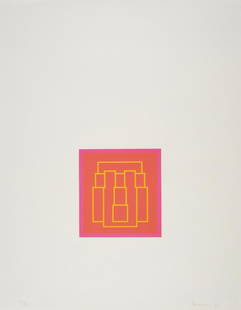 δ Robyn Denny (1930-2014) Portrait Series III and V: δ Robyn Denny (1930-2014)Portrait Series III and VTwo lithographs printed in colours, 1973, both signed in pencil, numbered from the edition of 30, published by Bernard Jacobson Gallery, London,