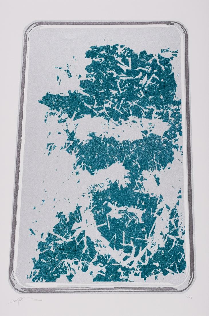 δ Ryan Callanan aka RYCA (b. 1981) Breaking Bad: δ Ryan Callanan aka RYCA (b. 1981)Breaking BadScreenprint in colours with vintage Japanese blue diamond dust, 2018, signed in pencil and numbered from the edition of 50, published by Print Club L