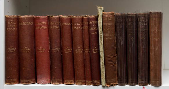 [Evans (Mary Ann)], "George Eliot". Felix Holt, 3 vol., first edition, London and Edinburgh, 1866 &: NO RESERVE [Evans (Mary Ann)], "George Eliot". Felix Holt, 3 vol., first edition, bookplates to pastedown (offsetting to endpapers), ink ownership names to vol.1 title, original cloth, lightly rubbed,