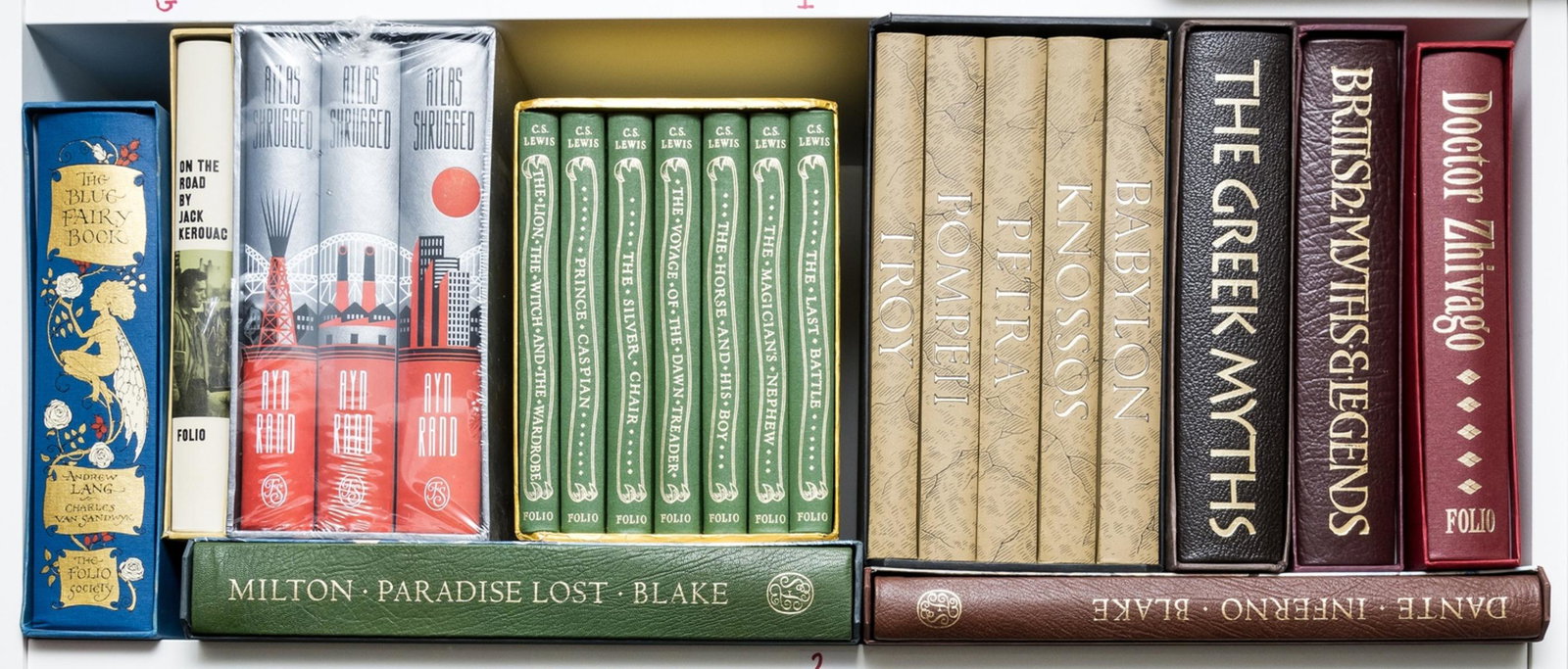 Folio Society.- Blake (William).- Dante Alighieri. Inferno, 2007; and 28 others, Folio Society (29): Folio Society.- Blake (William).- Dante Alighieri. Inferno, 2007 § Milton (John) Paradise Lost, third printing, 2003, illustrations by William Blake § Rand (Ayn) Atlas Shrugged, 3 vol., illu
