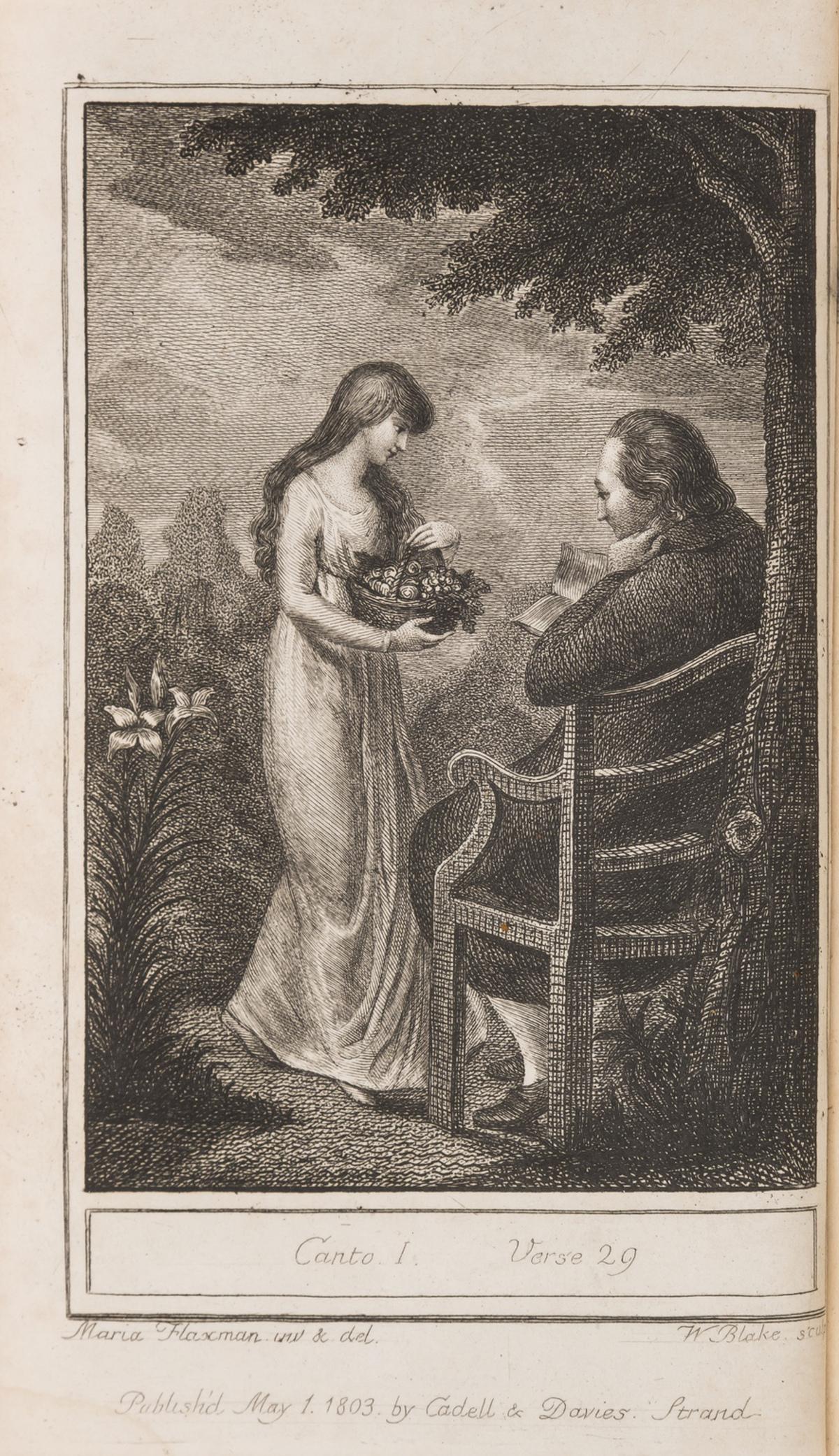 Blake (William).- Hayley (William) The Triumphs of Temper. A Poem, twelfth edition, engraved plates: Blake (William).- Hayley (William) The Triumphs of Temper. A Poem, twelfth edition, lacking half-title, 6 engraved plates by William Blake after Maria Flaxman, offsetting, infrequent light foxing, som