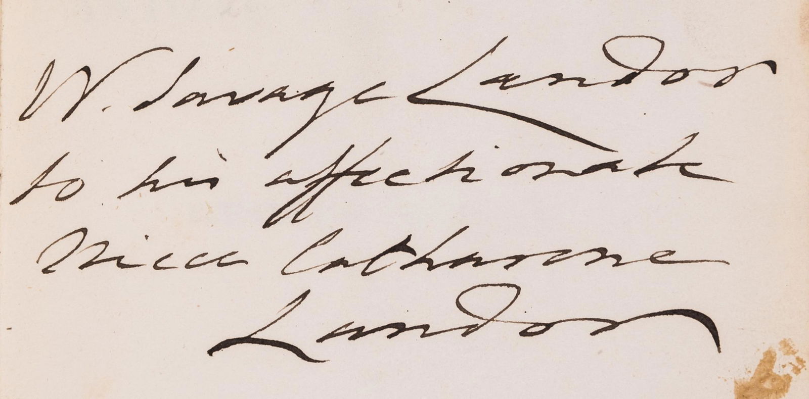 Landor (Walter Savage) Anthony and Octavius. Scenes for the Study, first edition, signed (1 of 1)