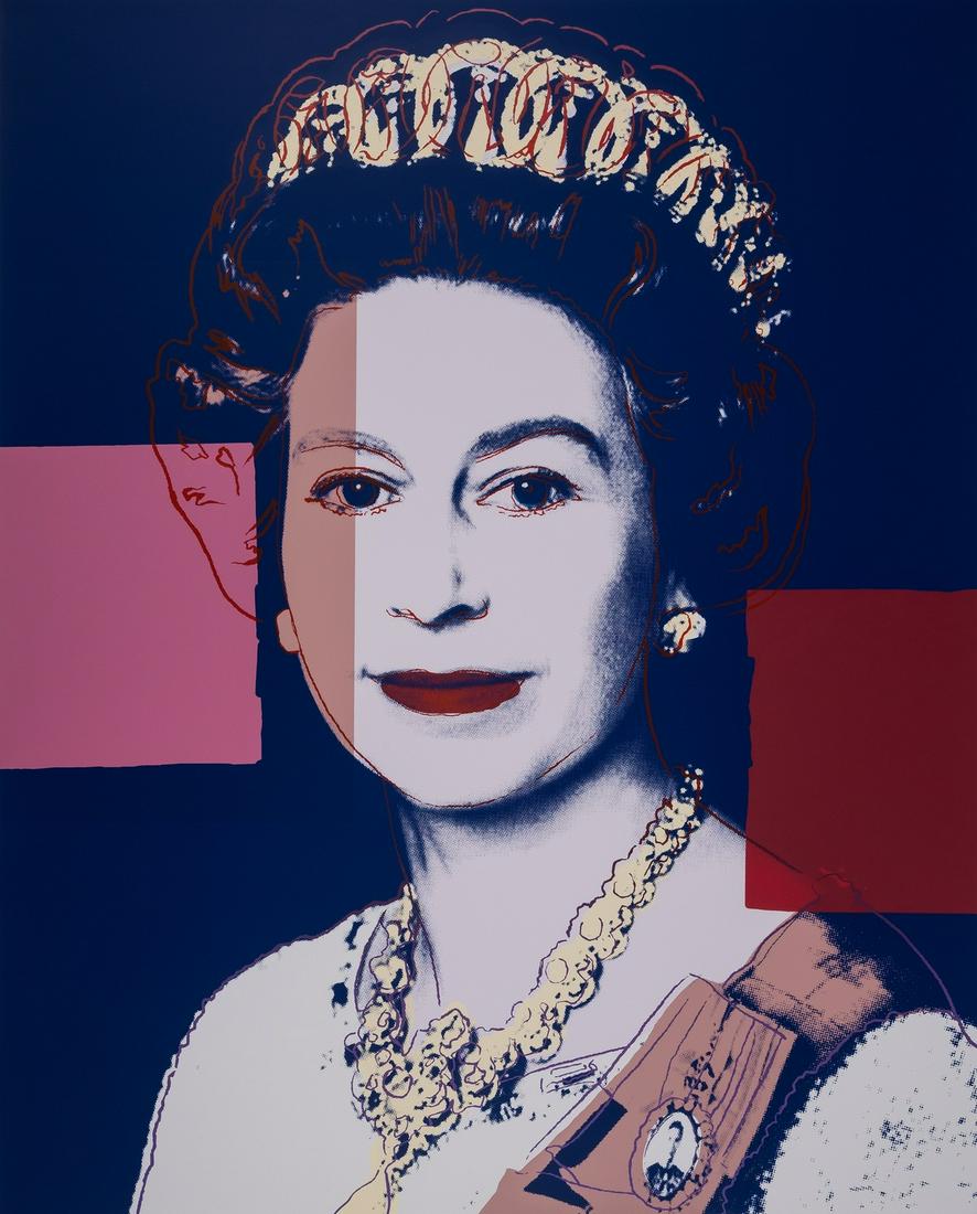 Andy Warhol (1928-1987) after.  Queen Elizabeth II of the United Kingdom 337 (White), from Reigning (1 of 1)