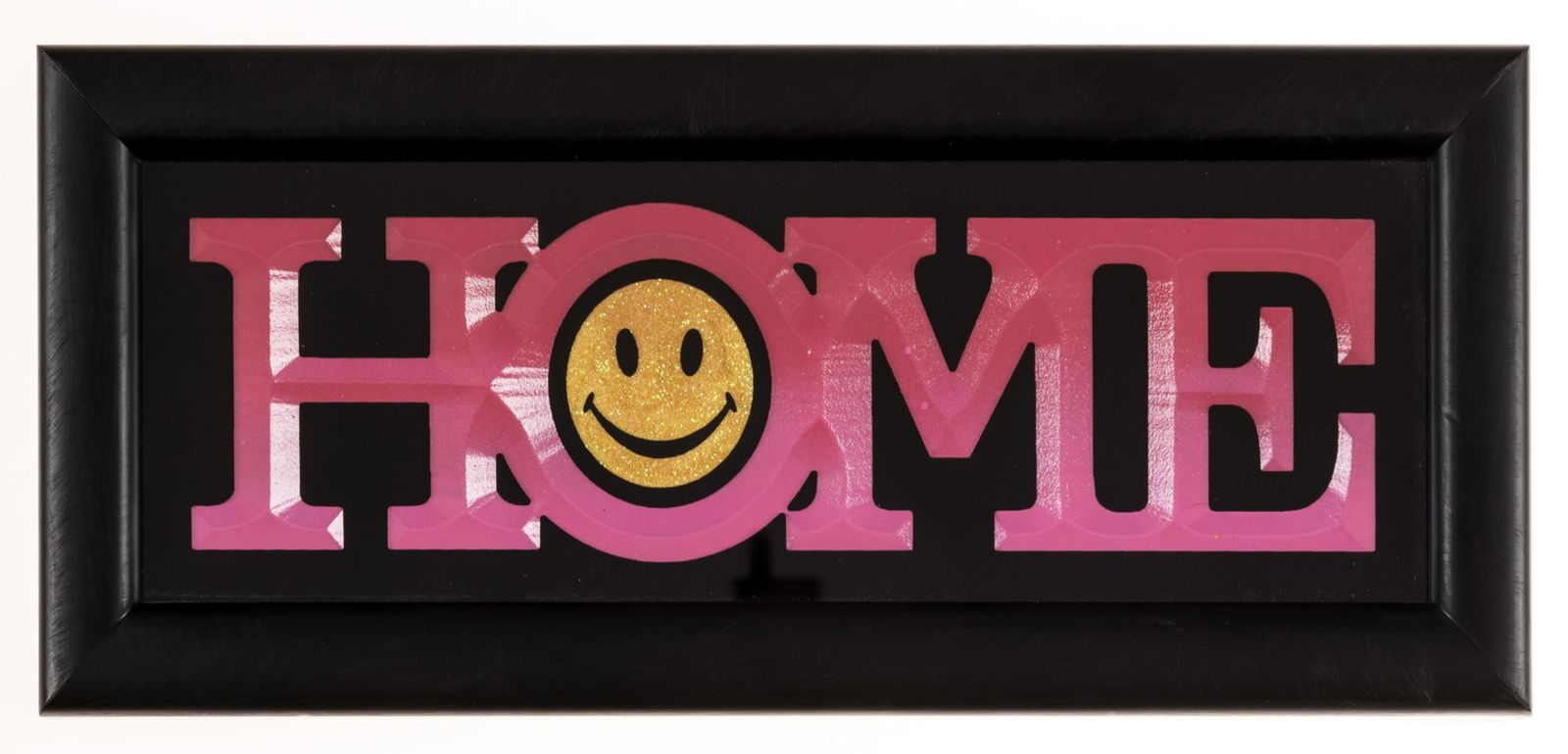 δ Ryan Callanan (b.1981) Happy Home: δ Ryan Callanan (b.1981)Happy HomeResin relief and silkscreen on glass, 2018, signed and dated in silver ink verso, from the open edition, overall 120 x 300 x 50mm (4 3/4 x 11 3/4 x 2in)δ Th