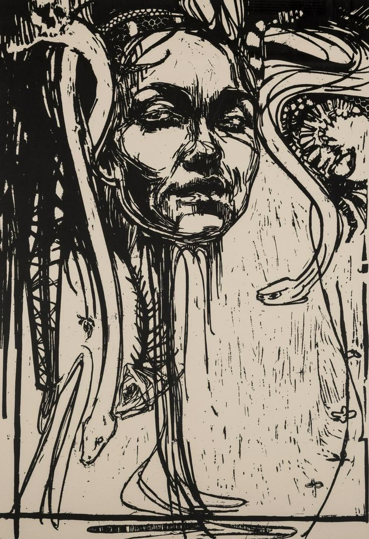 Swoon (b.1977) Medusa: Swoon (b.1977)MedusaScreenprint, 2006/7, from the edition of 200, on wove paper, the full sheet printed to the edges, sheet 698 × 498mm (27 1/2 × 19 3/5in)