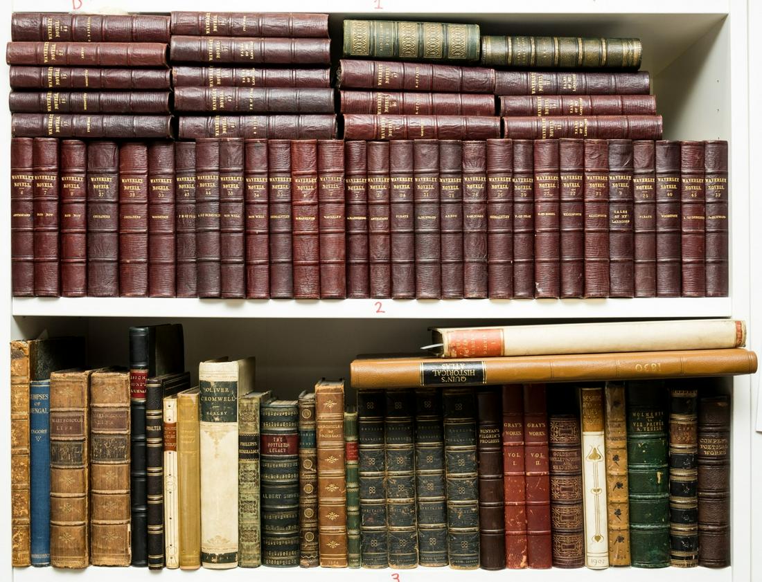 [Surtees (Robert Smith)] Handley Cross; Or, Mr. Jorrock's Hunt, handsome crushed morocco by: [Surtees (Robert Smith)] Handley Cross; Or, Mr. Jorrock's Hunt, original covers and spine bound in, later ink ownership inscriptions to front endpapers, some light foxing, heavier to endpapers, handso