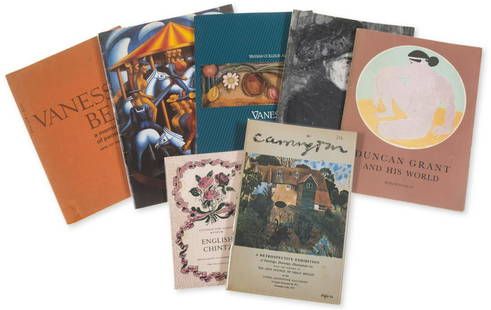 Bloomsbury Group.- A Collection of 25 art catalogues, 1942-84.: NO RESERVE Bloomsbury Group.- A Collection of 25 art catalogues, covering Duncan Grant, Vanessa Bell, Roger Fry, Dora Carrington, and others, illustrations, original wrappers, some light creasing, v.s