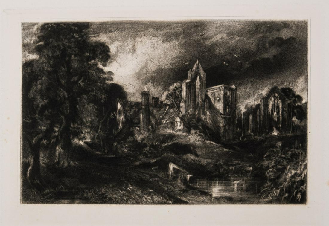 John Constable (1776-1837), After. Castle Acre Priory [and another] (2): John Constable (1776-1837), After.Castle Acre PrioryMezzotint, 1831, by David Lucas, a very fine impression of Progress Proof g/g before letters, on thick wove paper without watermark, platemark 175 x