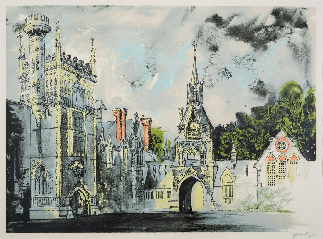 δ John Piper (1903-1992) Shadwell Park, pl. VI from Victorian Dream Palaces (Levinson 277): δ John Piper (1903-1992)Shadwell Park, pl. VI from Victorian Dream Palaces (Levinson 277)Screenprint in colours, 1977, signed and numbered from the edition of 75 in pencil, printed by Kelpra Stud