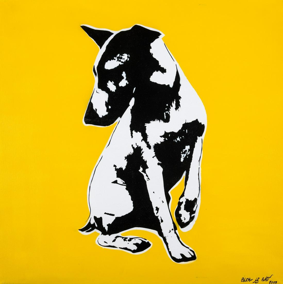 δ Blek le Rat (b.1951)  Masters Voiceless (Yellow) (1 of 1)