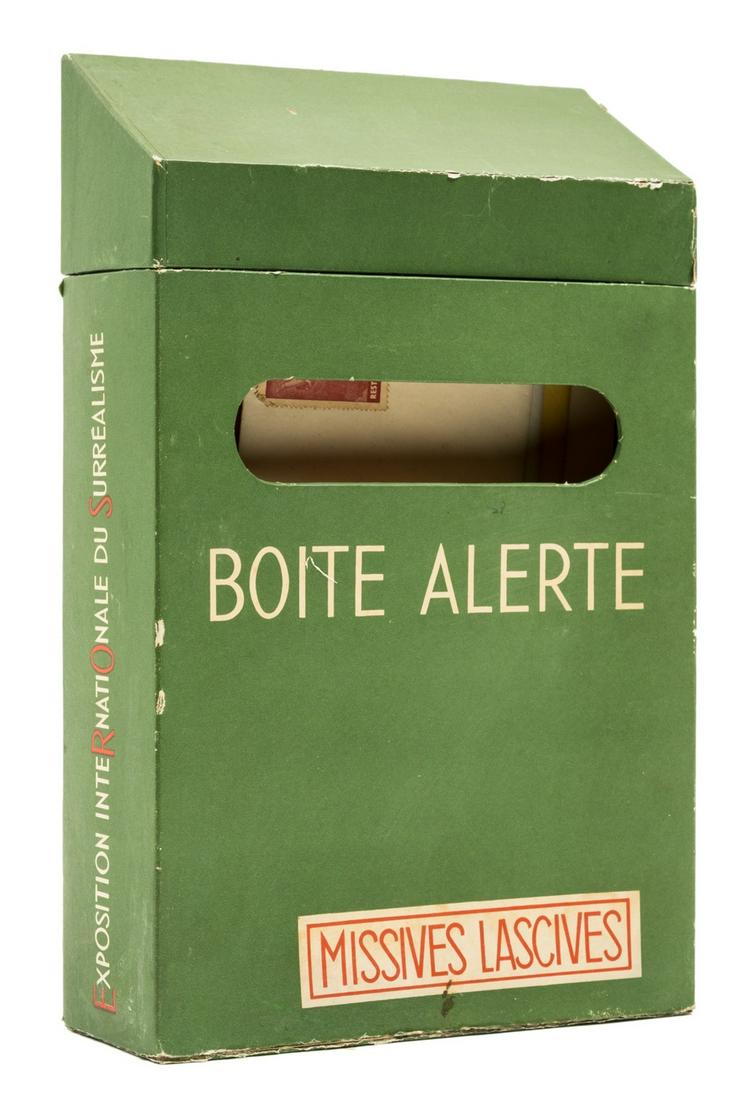 Duchamp (Marcel) and Andre Breton. Boite Alerte: Missives Lascives, one of 200 copies, n.p., 1959.: Duchamp (Marcel) and Andre Breton. Boite Alerte: Missives Lascives, one of 200 copies, comprising a collection of letters, catalogues, objects, postcards and original signed and numbered graphic works