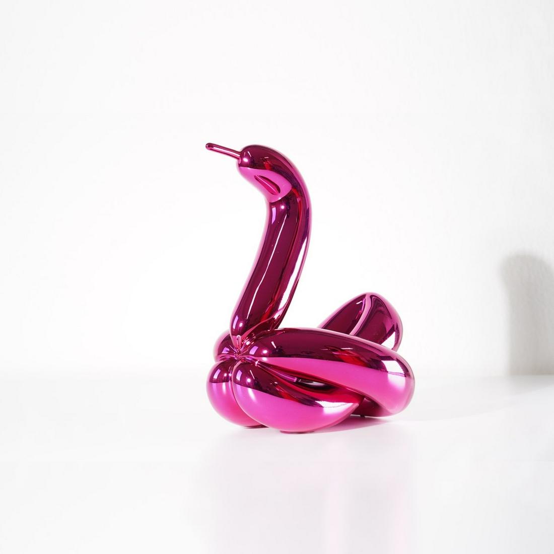 ** Jeff Koons (b.1955) Balloon Swan (Magenta): ** Jeff Koons (b.1955)Balloon Swan (Magenta)Limoges porcelain multiple with chromatic coating, 2019, signed and numbered from the edition of 999 underneath, published by Bernardaud, Limoges, overall 2
