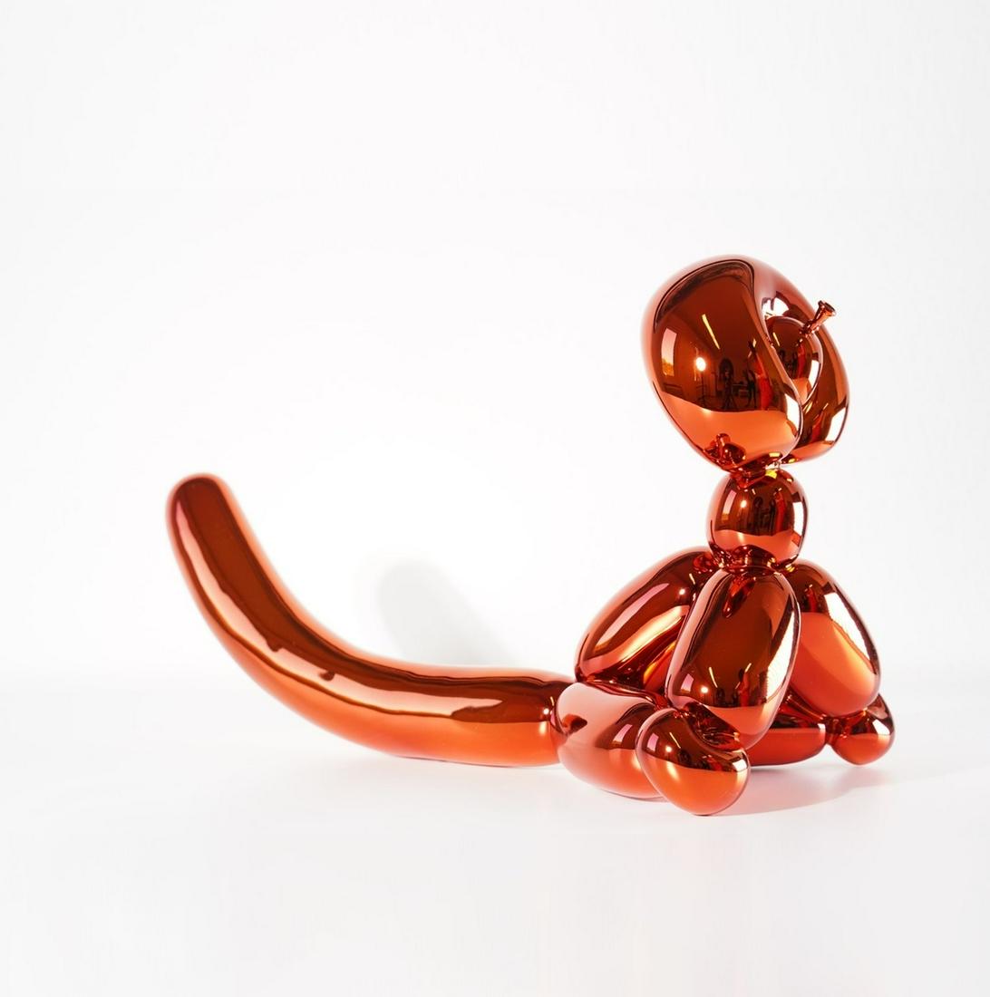 ** Jeff Koons (b.1955) Monkey (Orange): ** Jeff Koons (b.1955)Monkey (Orange)Limoges porcelain multiple with chromatic coating, 2019, signed and numbered from the edition of 999 underneath, published by Bernardaud, Limoges, overall 249 x 20