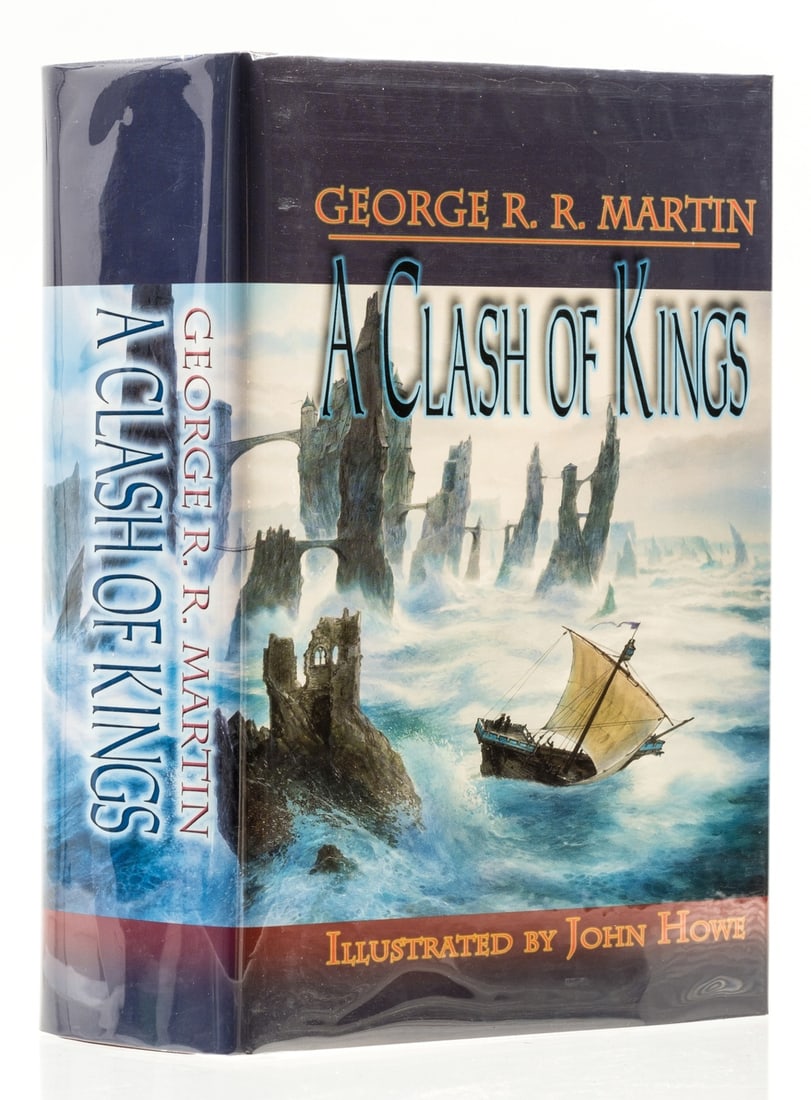 Martin (George R. R.) A Clash of Kings, one of 500 copies signed by the author, illustrator and map : Martin (George R. R.) A Clash of Kings, one of 500 copies signed by the author, illustrator and map designer, original boards, dust-jacket, spine lightly faded, slip-case, a fine copy, 8vo, 2003.