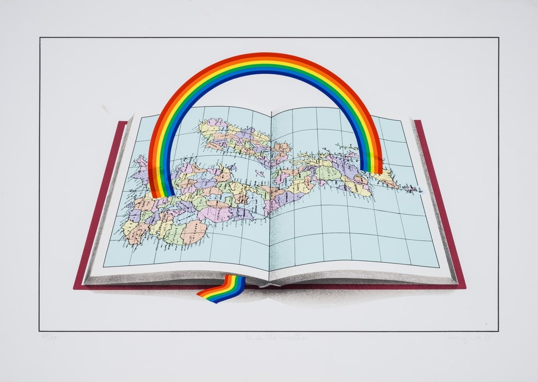 δ Patrick Hughes (b.1939) Under the Weather: δ Patrick Hughes (b.1939)Under the WeatherScreenprint in colours, 1981, signed, titled and dated in pencil, numbered from the edition of 125, published by the Royal Academy of Arts, London, on wo