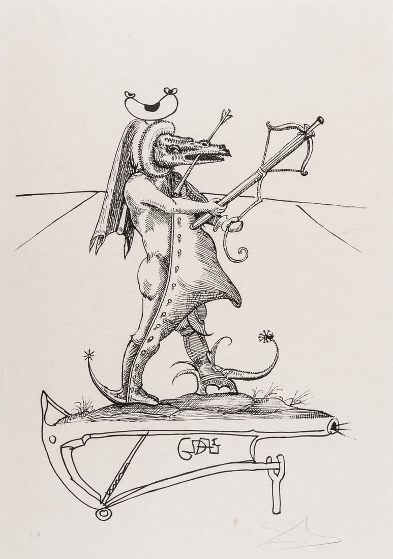 δ Salvador Dalí (1904-1989) From les songes drôlatiques de Pantagruel (Field 73-7;: δ Salvador Dalí (1904-1989)From les songes drôlatiques de Pantagruel (Field 73-7; M&L 1410)Lithograph, 1973, signed and inscribed 'E.A.' in pencil, from the edition of 50 artist's proof