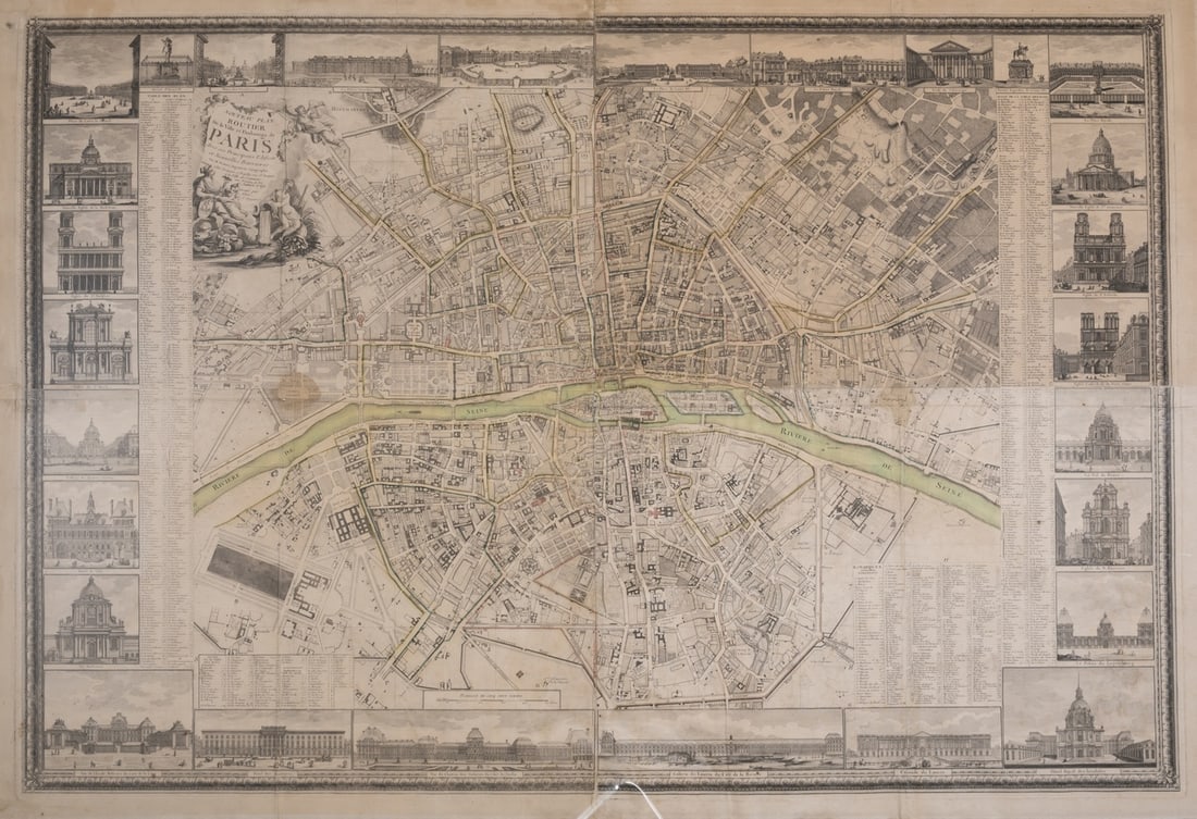 Esnauts (Jacques) Nouveau Plan Routier de la Ville et Faubourgs de Paris Avec ses Principaux Edifice (1 of 1)