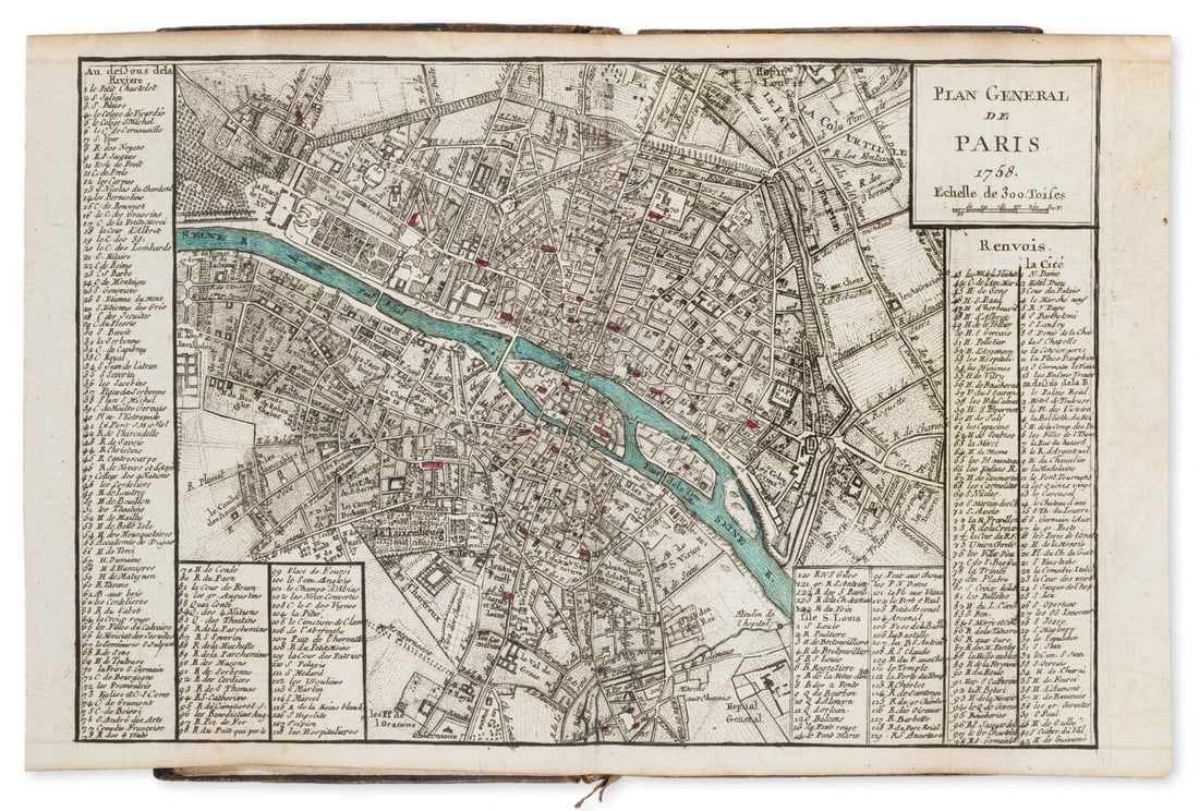 Pasquier (Jacques Jean) and Louis Denis. Plan Topographique et Raisonné de Paris, first edition (1 of 1)