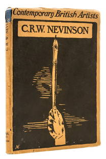 Nevinson (C. R. W.) Contemporary British Artists, first edition, signed presentation inscription fro: Nevinson (C. R. W.) Contemporary British Artists, first edition, signed presentation inscription from the author "To Henry Williamson xmas 1932 C. R. Nevinson & Kathleen" on front free endpaper, print