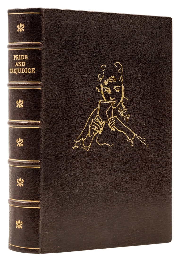 Austen (Jane) Pride and Prejudice, the Godmersham edition, one of 100 copies specially bound and sig: Austen (Jane) Pride and Prejudice, the "Godmersham edition", number 87 of 100 copies specially bound and signed by John Ward and Alwyn Austen, from an edition of 750, pictorial endpapers, original bro
