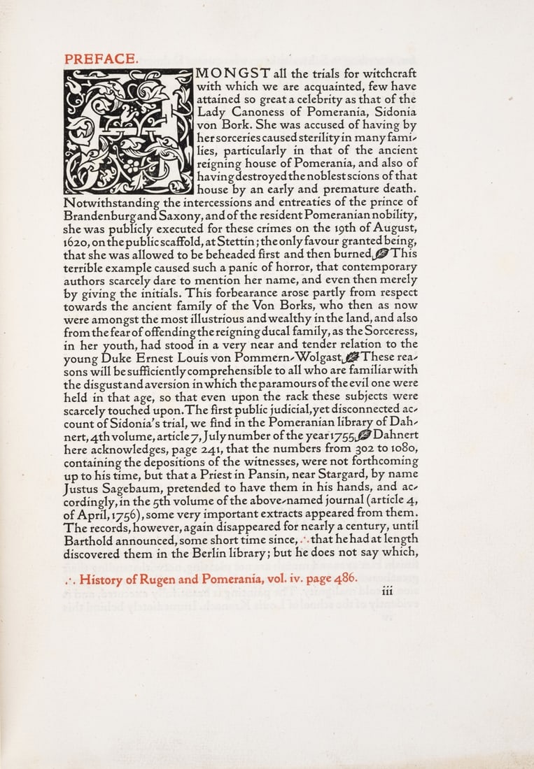 Kelmscott Press.- Meinhold (William) Sidonia the Sorceress, translated by Francesca Speranza, Lady W (1 of 1)