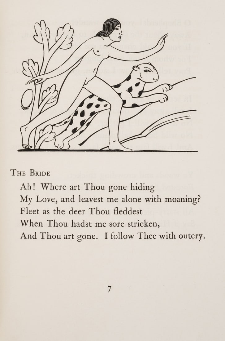Gill (Eric).- John-of-the-Cross (Saint, Barefooted Carmelite.) The Song of the Soul, one of 150: Gill (Eric).- John-of-the-Cross (Saint, Barefooted Carmelite) The Song of the Soul, translated by John O'Connor, number 142 of 150 copies signed by the artist, wood-engraved title-vignette and illustr