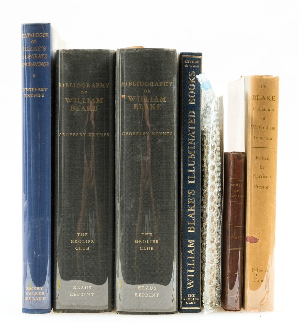 Blake (William).- Keynes (Geoffrey) Engravings by William Blake. The Separate Plates: A Catalogue: Blake (William).- Keynes (Geoffrey) Engravings by William Blake. The Separate Plates: A Catalogue Raisonné, one of 500 copies, Dublin, 1956; A Bibliography of William Blake, [2 copies], facsimile