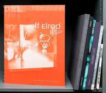 Elrod (Jeff) ESP, one of 300 copies, Berlin, 2015 & others, Elrod, Weiser and Simmonds (3 boxes): NO RESERVE Elrod (Jeff) ESP, one of 300 copies, Berlin, 2015; Figment, St. Moritz, 2016; Jeff Elrod, 2014, § Garth Weiser: Paintings, 2008-2017, Austin, 2017 § Simmons (Gary) Paradise, Bolog