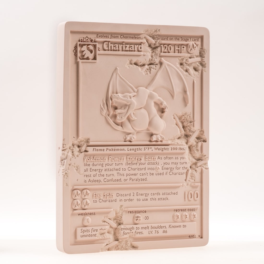Daniel Arsham (b.1980) Crystallized Charizard Card (Pink): Daniel Arsham (b.1980)Crystallized Charizard Card (Pink)Cast resin and aluminium oxide multiple, 2021, from the edition of 500, published by Arsham Editions, New York, overall size 305 x 203mm (12 x 8