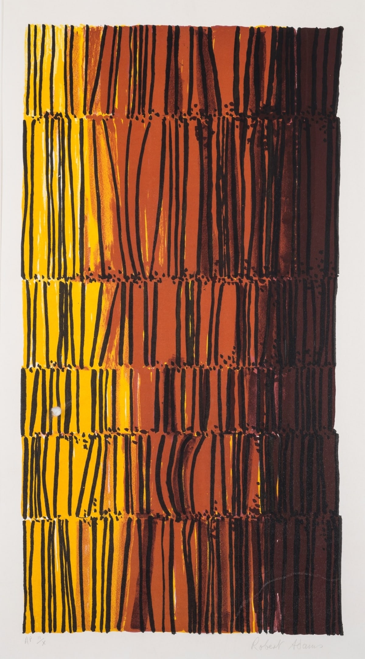 δ Robert Adams (1917-1984) Screen Form, from the Penwith Portfolio: δ Robert Adams (1917-1984)Screen Form, from the Penwith PortfolioLithograph printed in colours, 1973, signed in pencil, inscribed 'AP II/X', one of ten artist's proofs aside from the edition of 9