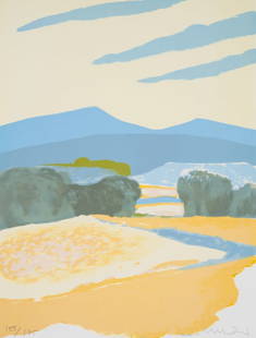 &#948; Roger M&#252;hl (1929-2008)  Provence III, from Provence: &#948; Roger M&#252;hl (1929-2008)Provence III, from ProvenceLithograph printed in colours, 1986, signed in pencil, numbered from the edition of 175, printed by Mourlot, Paris, with their rubber stamp