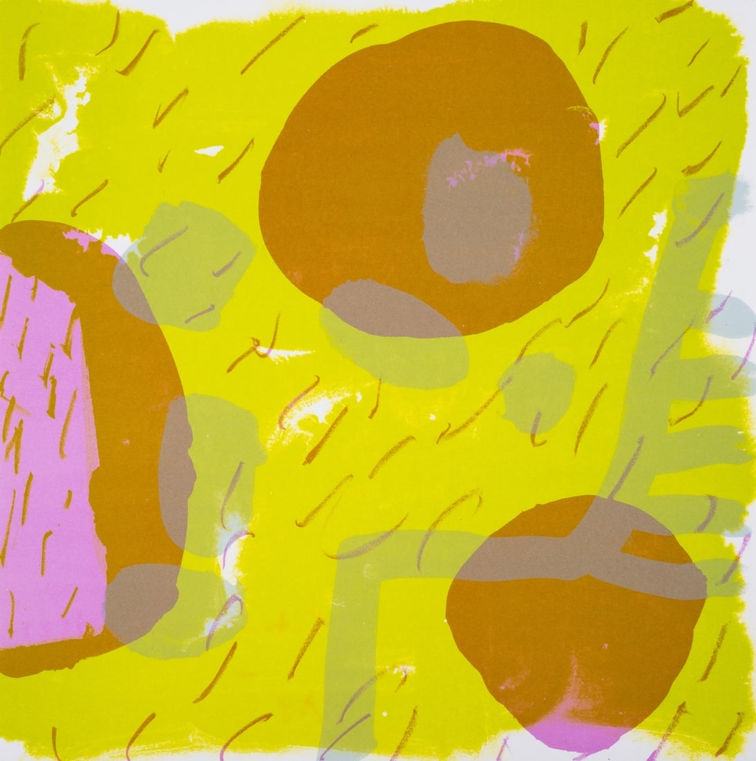 δ Patrick Heron (1920-1999) Garden Print, from the Royal College of Art Artist's Choice: δ Patrick Heron (1920-1999)Garden Print, from the Royal College of Art Artist's Choice PortfolioLithograph printed in colours, 1987, signed and dated in pink felt-tip pen verso, inscribed 'AP', a
