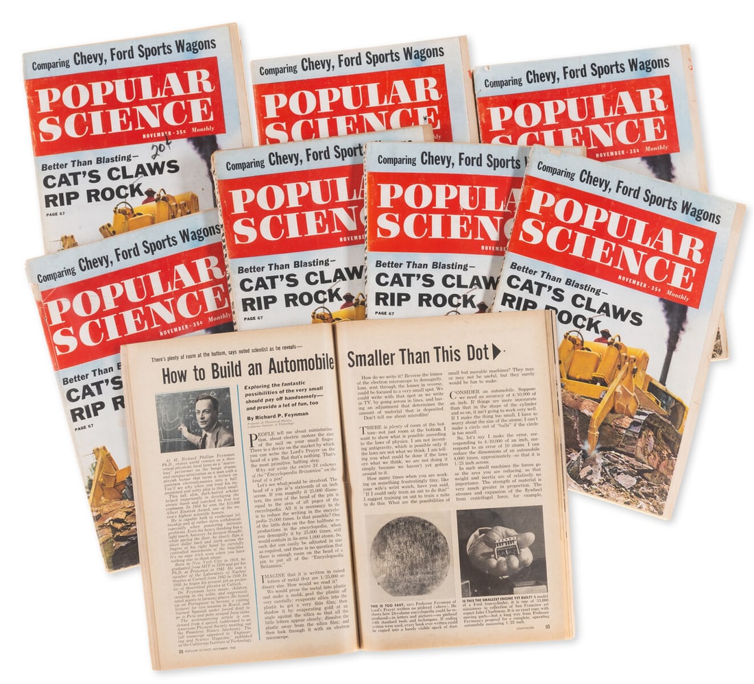 Nanotechnology.- Feynman (Richard P.) 'How to Build an Automobile Smaller Than This Dot' in Popular (1 of 1)