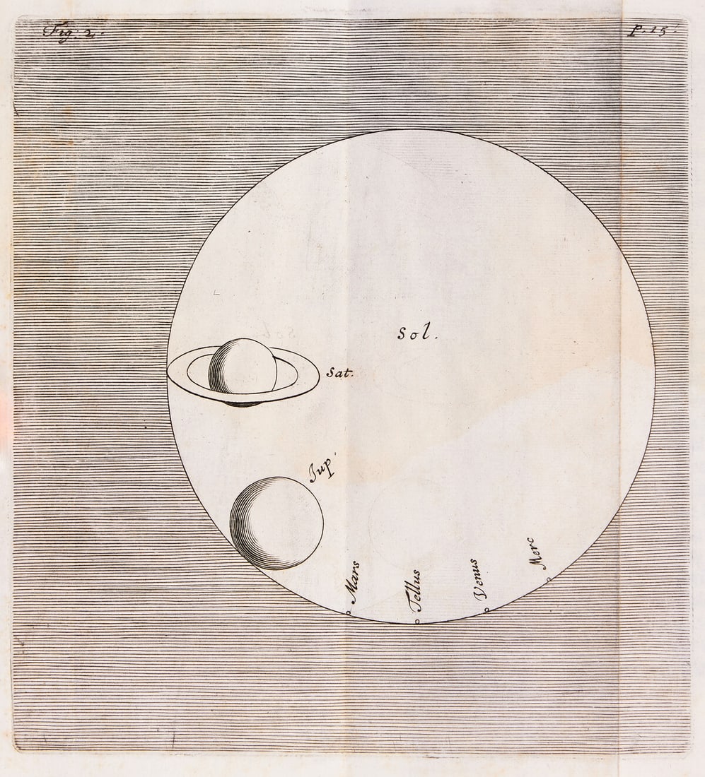 Astronomy.- Huygens (Christiaan) The Celestial Worlds Discover'd, second edition, James Knapton, (1 of 1)