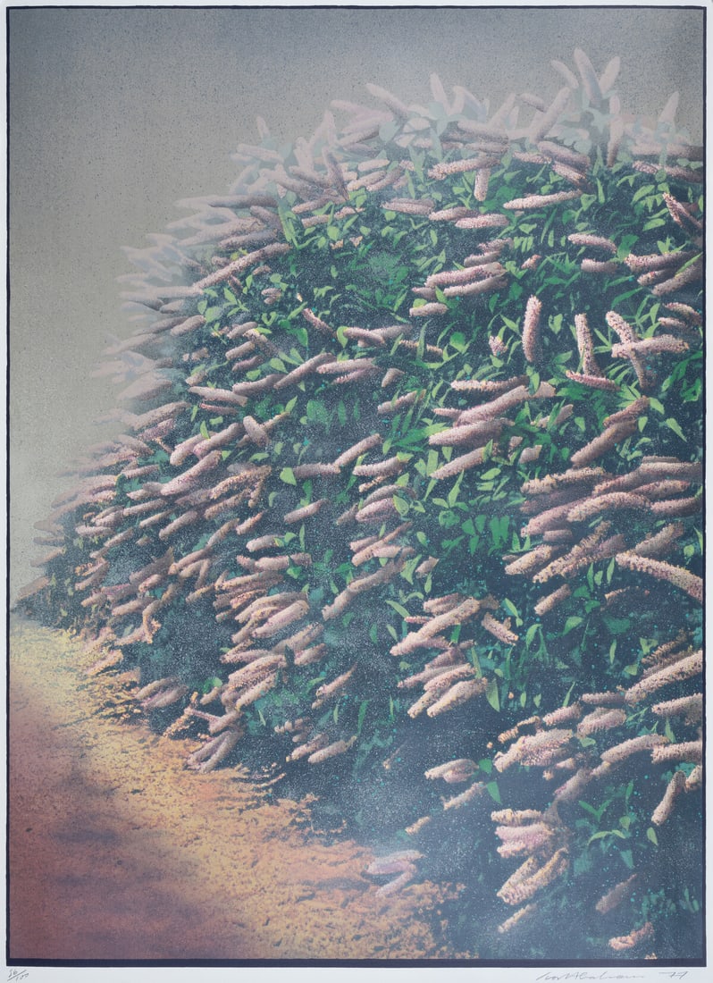 Ivor Abrahams (1935-2015) Green Hedge; Blommande; Sun Dial, Winter: Ivor Abrahams (1935-2015) Green Hedge; Blommande and Sun Dial, Winter Three screenprints in colours, 1975-1977, each signed and dated in pencil, the first two numbered from the edition of 100, the thi