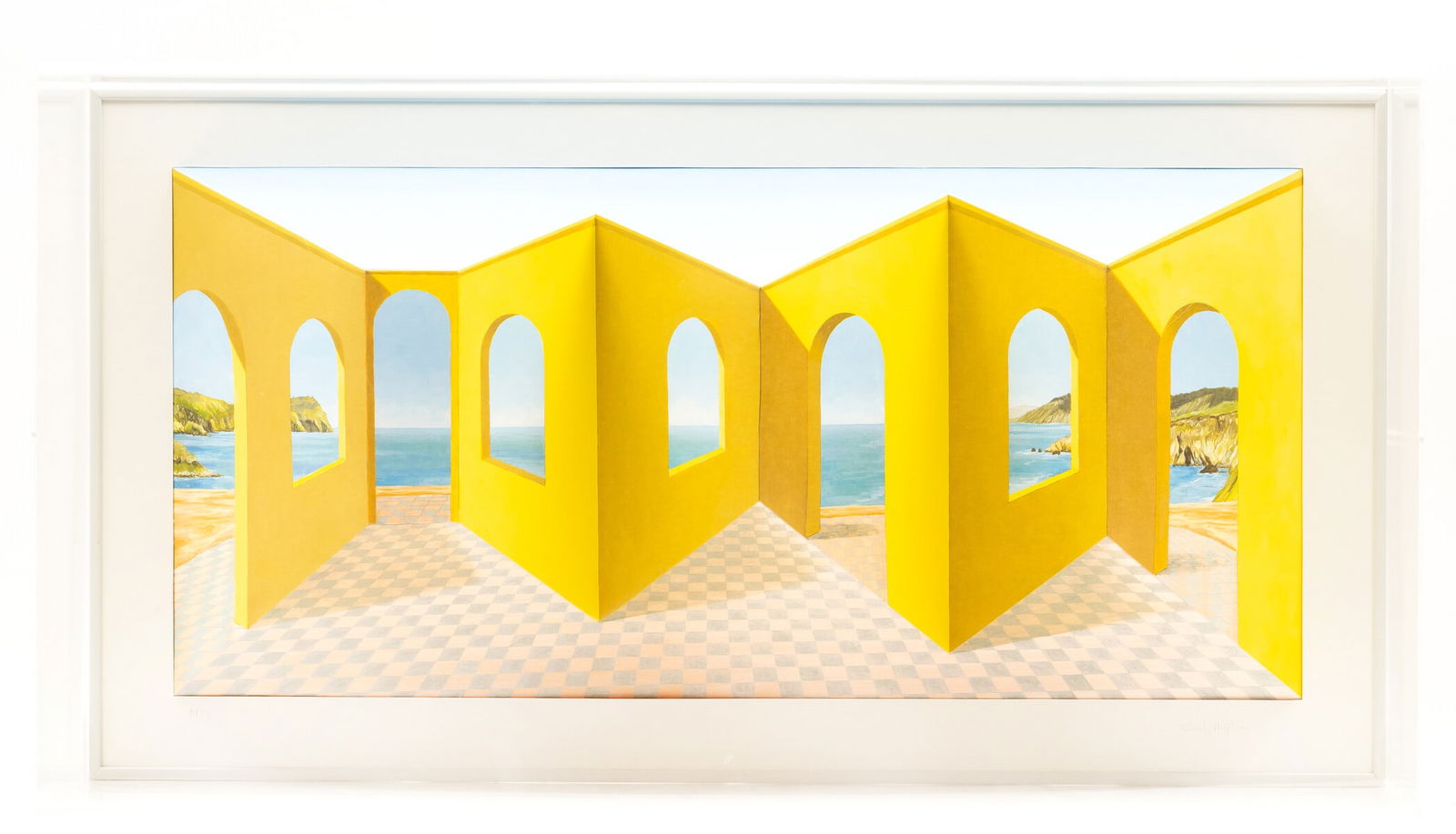 Patrick Hughes (b.1939) Openings: Patrick Hughes (b.1939)Openings3D lithograph printed in colours with hand-colouring, 1998-99, signed and inscribed 'A/P 4/5' in pencil, aside from the edition of 35, printed by the 107 Workshop, publi