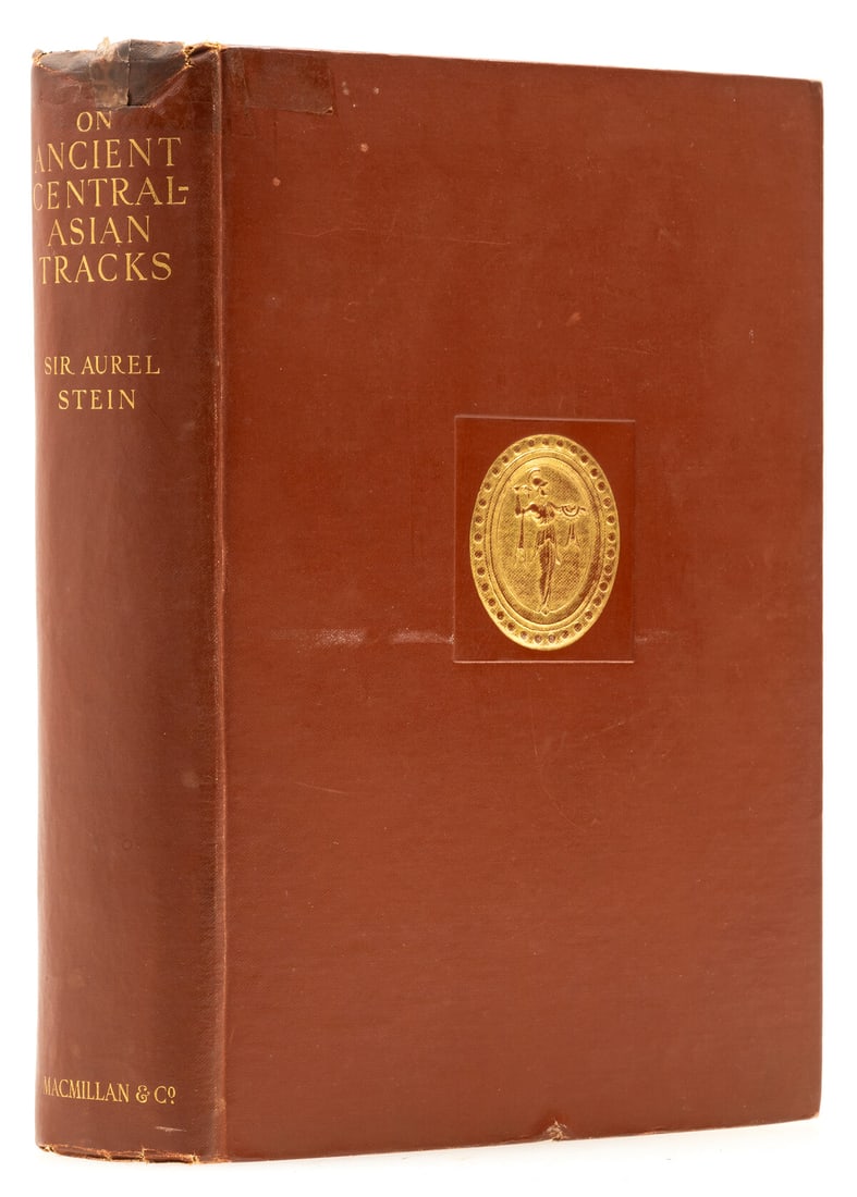 Asia.- Stein (Sir Auriel) On Ancient Central-Asian Tracks, first edition, 1933.: Asia.- Stein (Sir Auriel) On Ancient Central-Asian Tracks, first edition, half-title, colour frontispiece, plates, of which 8 folding, folding colour map at end, occasional marginal spotting, chipping