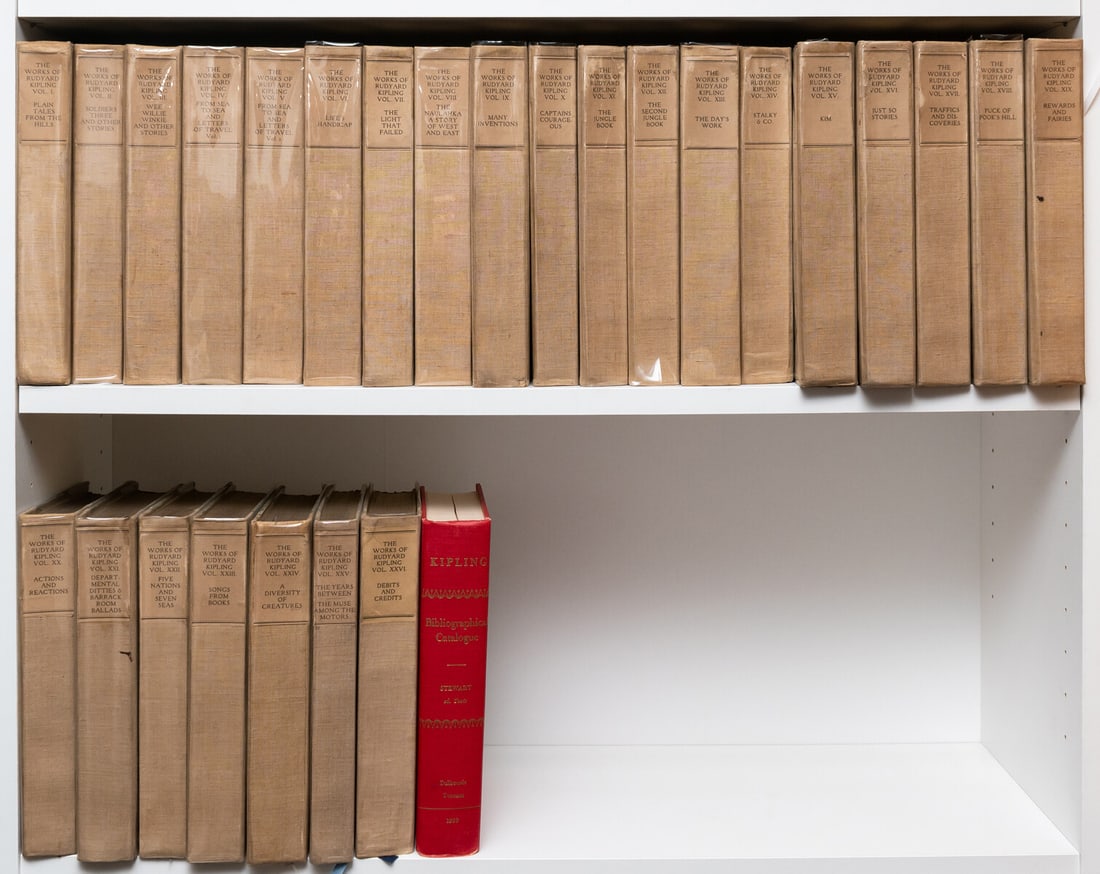 Kipling (Rudyard) [The Works], 26 vol. (only, of 31), the "Bombay Edition", vol.1 signed by the (1 of 1)