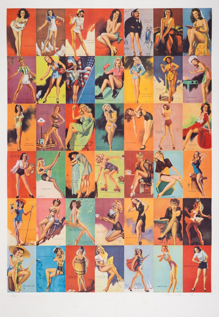 Peter Phillips (b.1939) Glamour Girls: Peter Phillips (b.1939)Glamour GirlsOffset lithograph printed in colours, 1974, signed and dated in pencil, numbered from the edition of 70, on wove paper, with full margins, sheet 1015 x 717mm (40 x