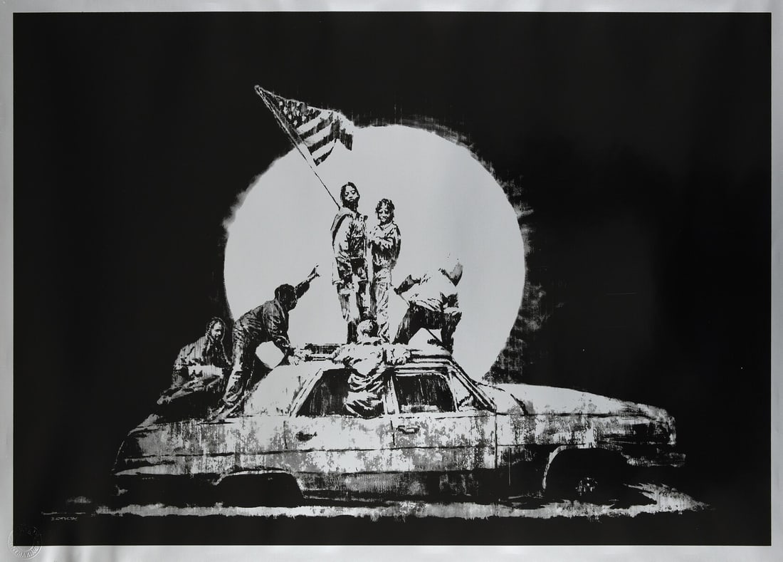 Banksy (b.1974) Silver Flag (1 of 1)