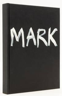 Mark Wallinger (b.1959) Untitled (Mark): Mark Wallinger (b.1959)Untitled (Mark)The multiple book, 2010, with hand-finished cover in white acrylic and clear plastic slipcase, the edition was 100, the full sheets bound as issued within the ori